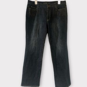 MICHAEL KORS JEANS fancy pocket womens size 12.  36 x  32  Boot  NWOT